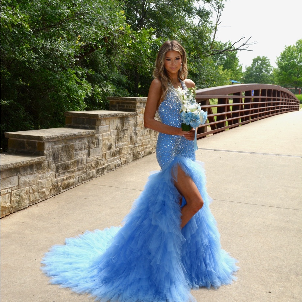 Rachel Allan Blue Prom Dress